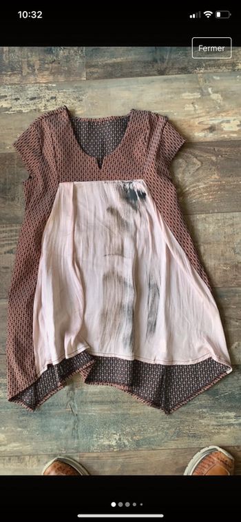 Tunique originale bi matière