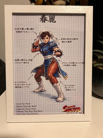 Cadre décoratif Chun-Li – Street Fighter (13×18 cm)