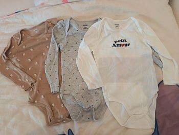 3 bodys manches longues 36 mois