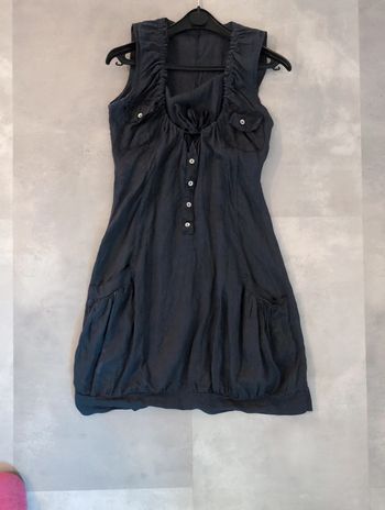 Robe lin bleu marine légère