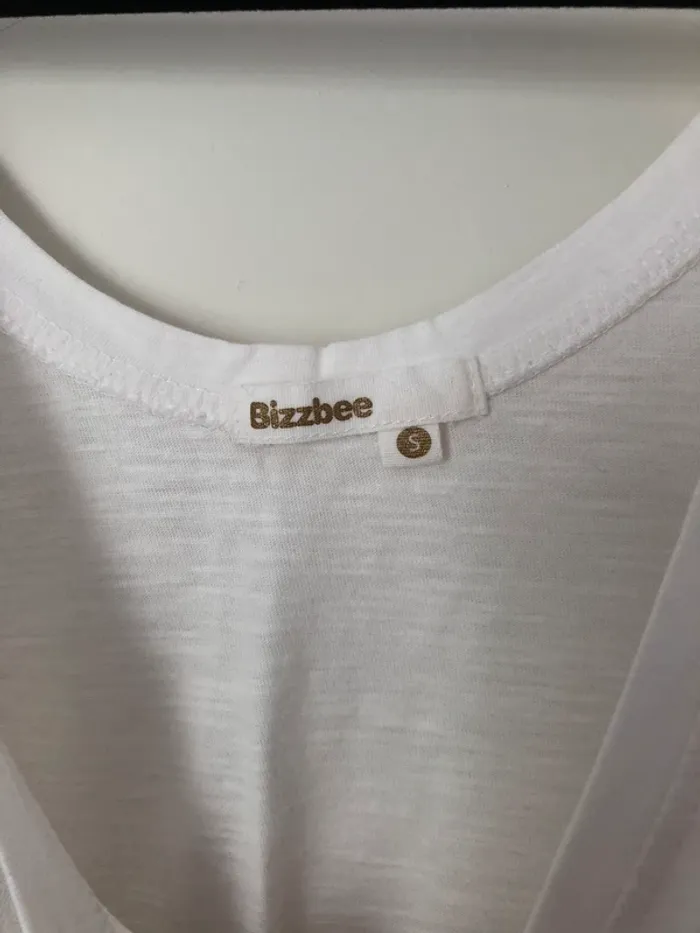 Débardeur blanc Bronzeuse Bizzbee taille S - photo numéro 4