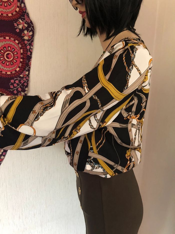 Blouse motif équestre Flamant rose - photo numéro 5