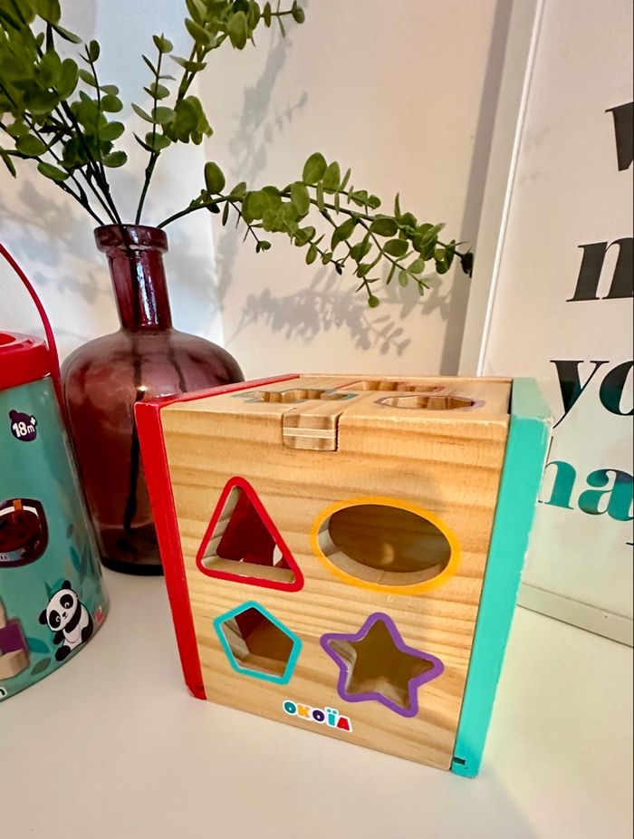 💜 Ensembles en bois construction équilibre boîte à formes en bois okoïa 💜 - photo numéro 5