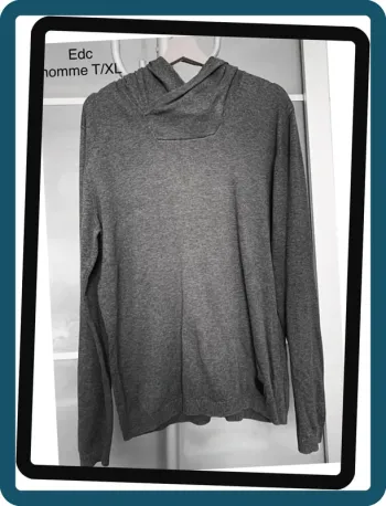 Très beau pull à capuche homme 100% coton T/XL  Edc Brand