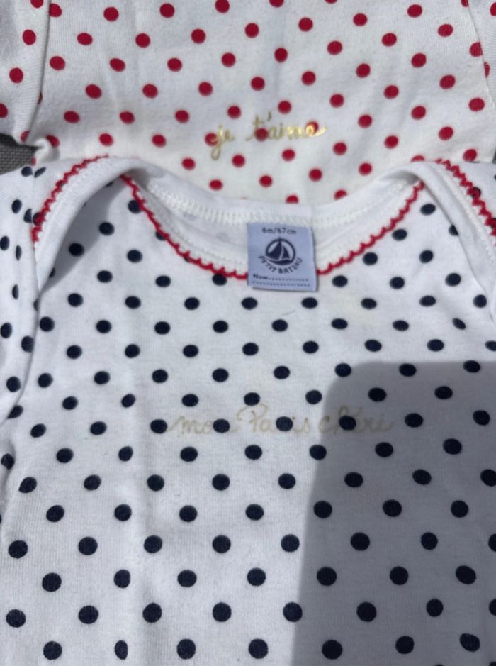 Lot de 2 bodies Petit bateau 6M - photo numéro 3