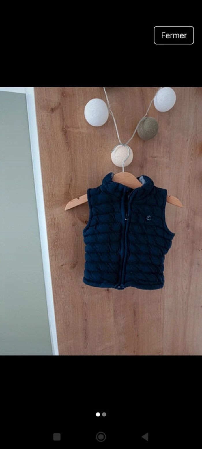 Veste sans manche petit bateau 12 mois