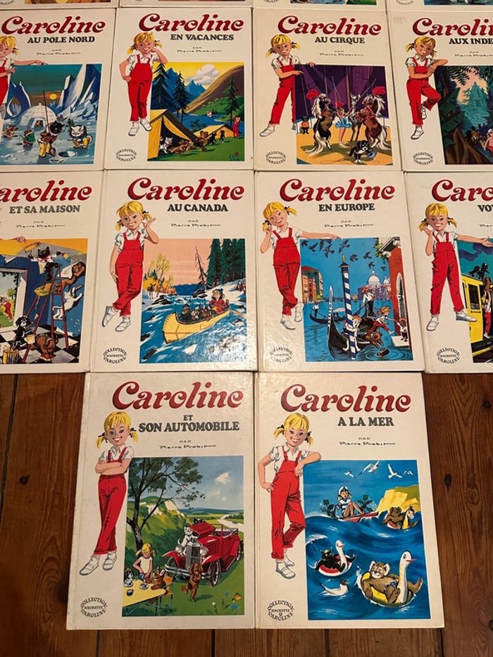 Très bon état - Lot de 14 livres anciens Caroline grands albums Hachette blancs bd - photo numéro 2