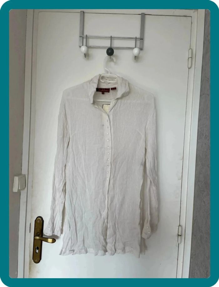Chemise longue crème