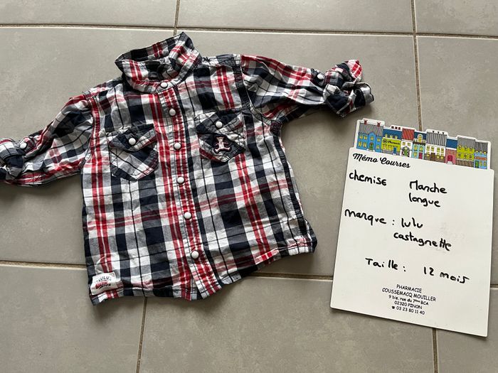 Chemise garçon 12 mois