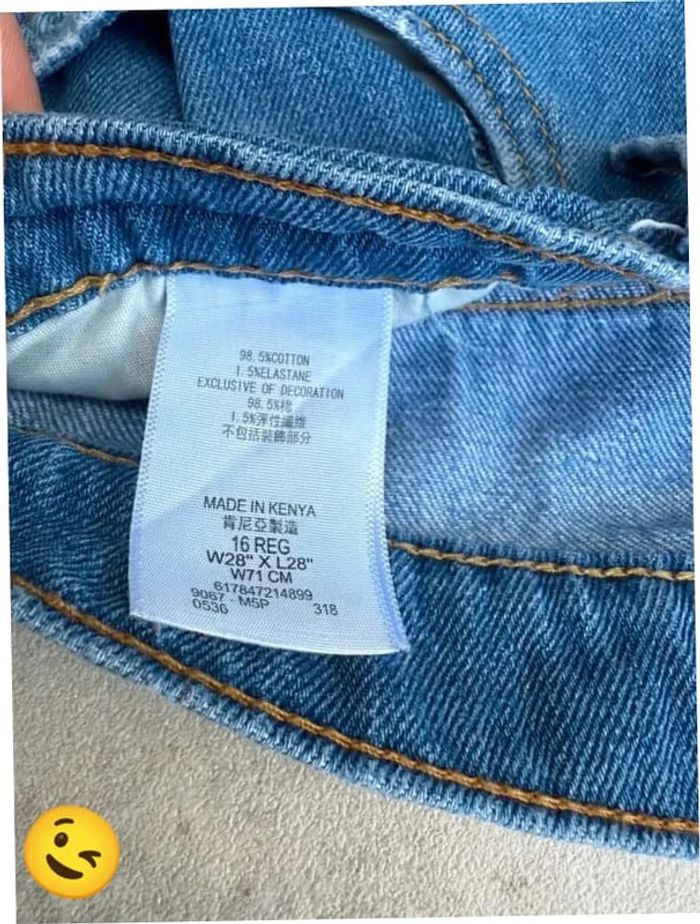 Jeans Levi's 511 W28 FR38 L28 coupe droite bleu Femme women pan590b - photo numéro 7