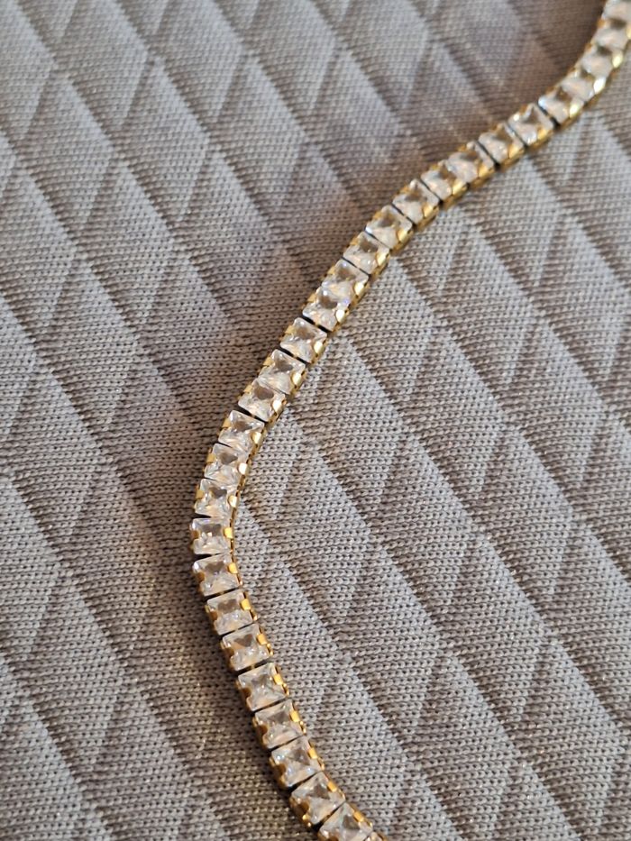 Collier Bohm neuf avec pierres swarovski blanches - photo numéro 4