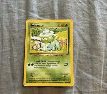 Carte Pokémon Bulbasaur 1999 First Édition