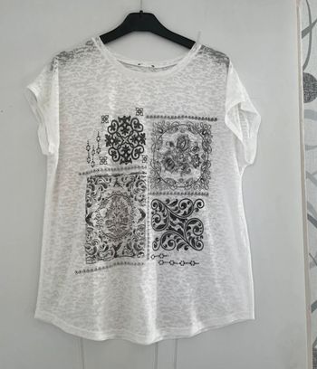 Tee shirt blanc et noir 44