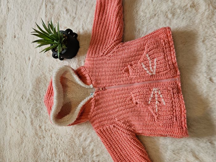 🌟TEX- Gilet rose bien chaud - Taille 3 mois