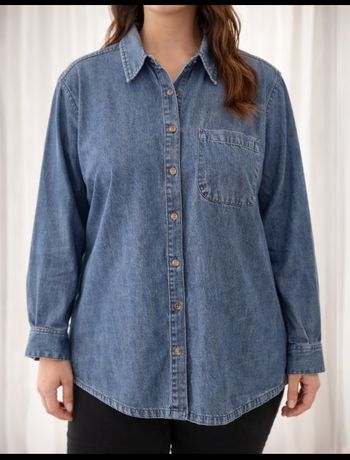 Chemise en jeans 100% coton – Taille 46 – Coupe intemporelle