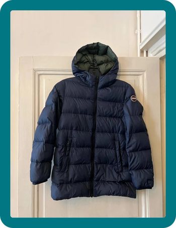 Doudoune longue bleue remplissage duvet 10 ans - Colmar