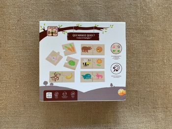 Puzzle en Bois 24 pièces Qui mange Quoi ? L'atelier du Bois