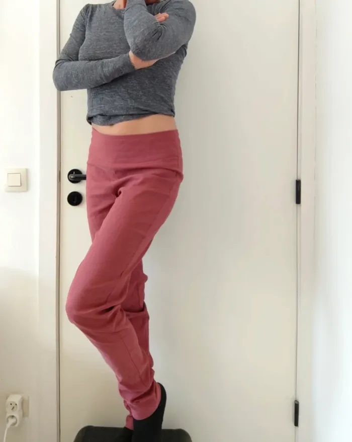Beau pantalon Sarah Pacini couleur brique irisé 38 - photo numéro 3