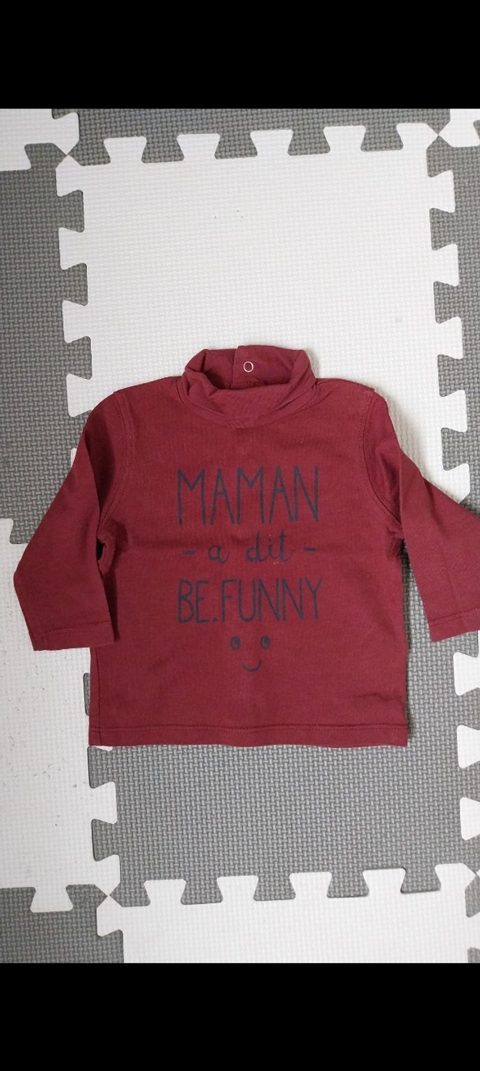 Tee shirt manches longues taille 3 mois