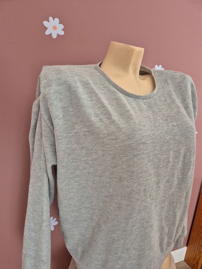 Pull gris Kiabi taille XL - photo numéro 2