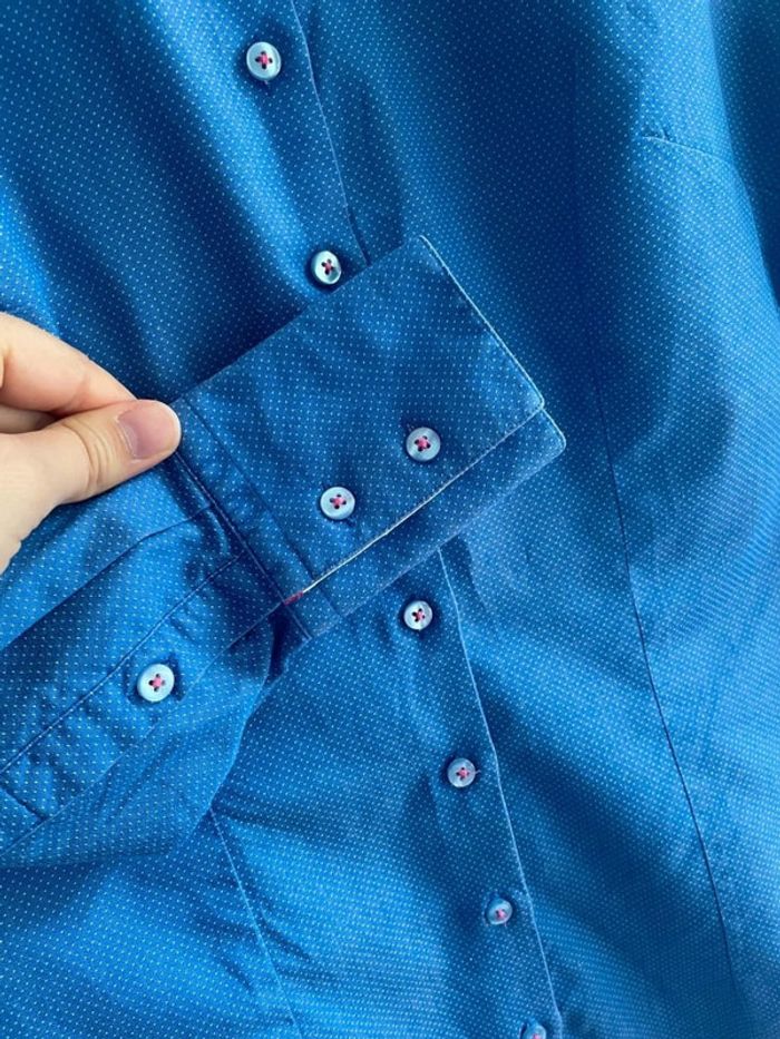 Chemise bleue à pois Hawes & Curtis - photo numéro 3