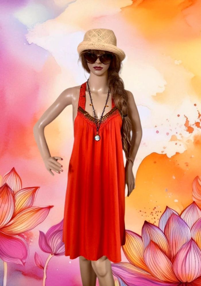 🌞🌿Robe Bohème ethnique Chic Artisanat Balinais Ethnic backless dress🌿🌞 - photo numéro 2