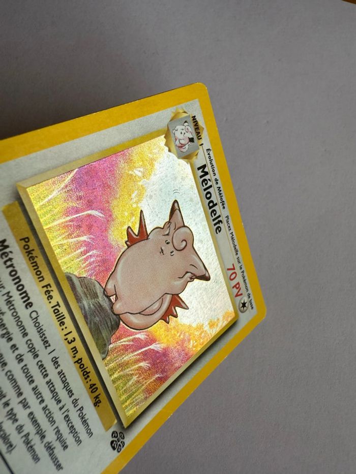 Carte Pokémon Mélodelfe 1/64 Holographique - Jungle édition 2 Wizards - FR - Usée - photo numéro 2