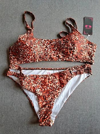 Maillot de bain moucheté rouge/rouille XL Shekini