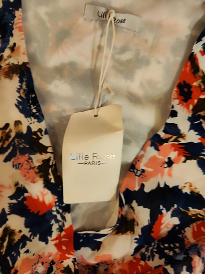 Combinaison fleurs bleu rose Lilie Rose Taille M/L - photo numéro 5