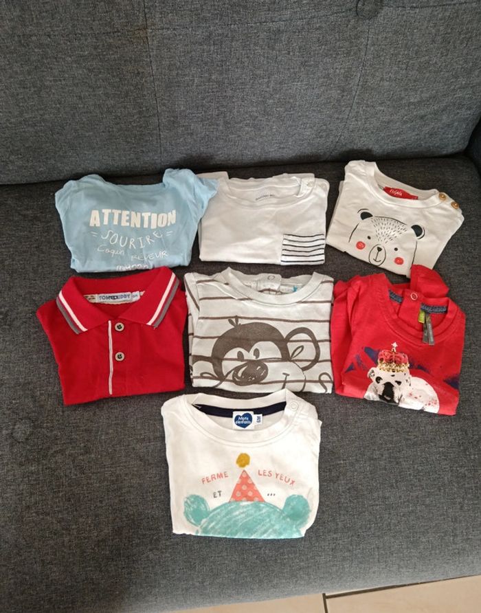 Lot 7 t-shirt 6mois