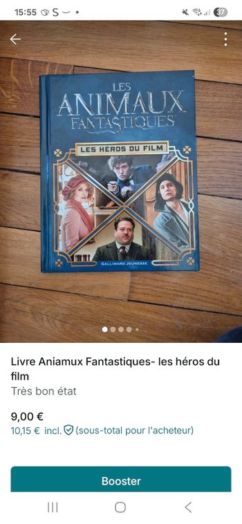 Livre animaux fantastiques  - Les héros du film