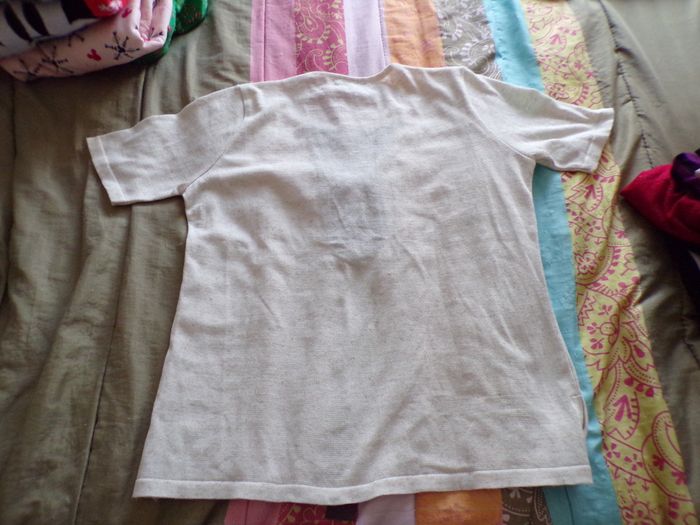 Pull beige à manches courtes taille 2 - photo numéro 3