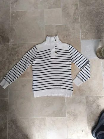 Pull-over coton col boutonné femme Lauren Ralph Lauren taille M