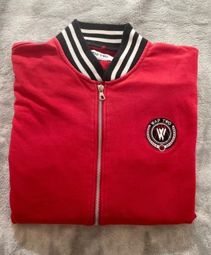 Blouson Bomber Teddy T.L (M/L) WapTwo Tony Parker - Rouge & Noir - photo numéro 1