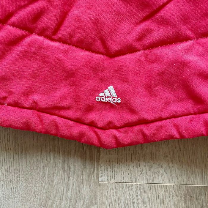 Adidas Blouson Puffer Jacket Rose Pink Exclusive Collection logo brodé en très bon état (Taille 12 Mois Fille) - photo numéro 7