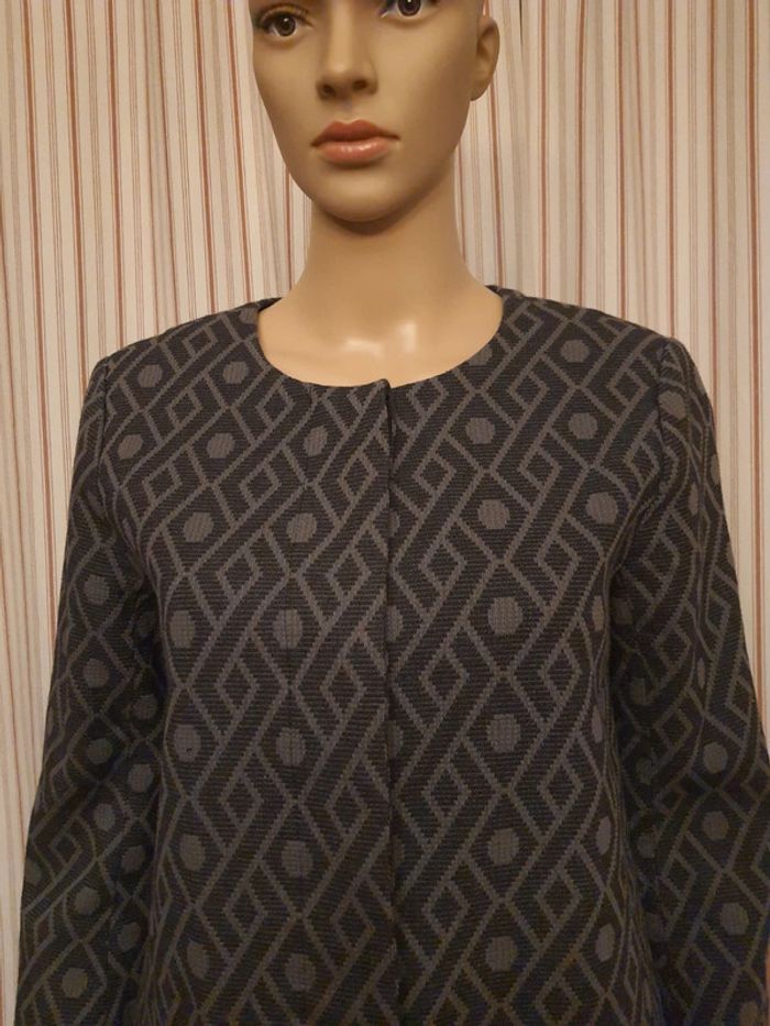 Jolie Pardessus Only taille 38 noir/gris - photo numéro 3
