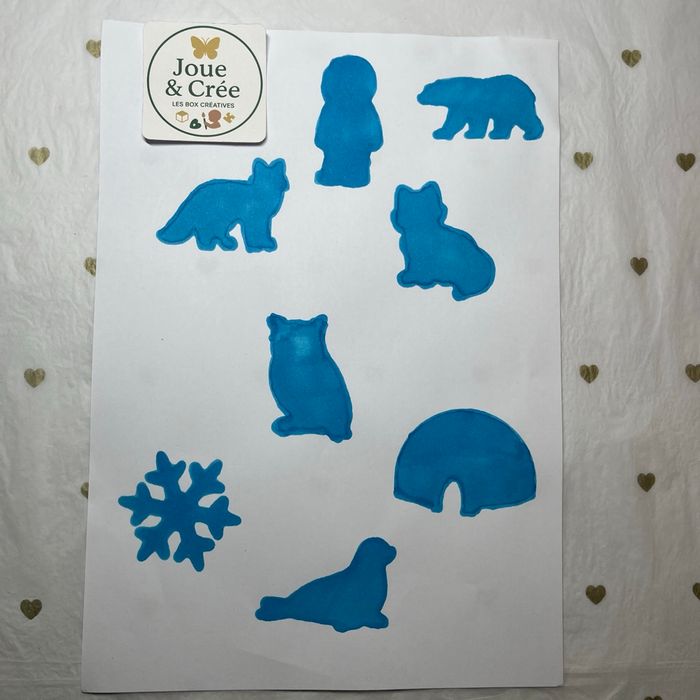 Lot de 8 pochoirs “Monde Polaire" - photo numéro 2