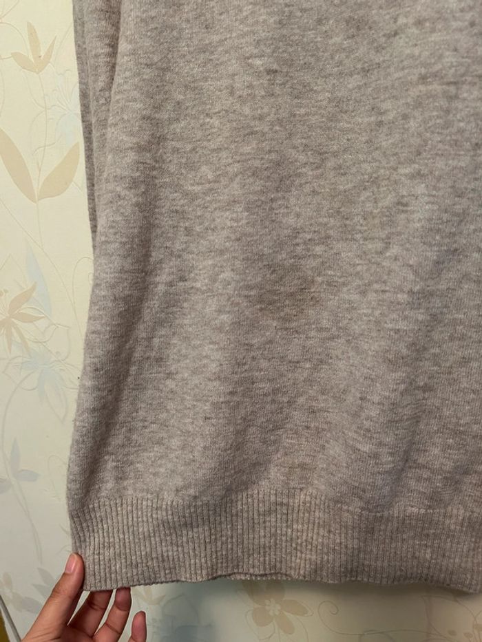 Pull beige col montant taille L - photo numéro 4