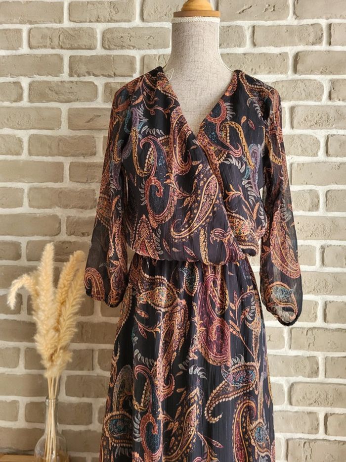Robe longue et fluide imprimé cachemire Cache Cache - Bohème chic - photo numéro 4