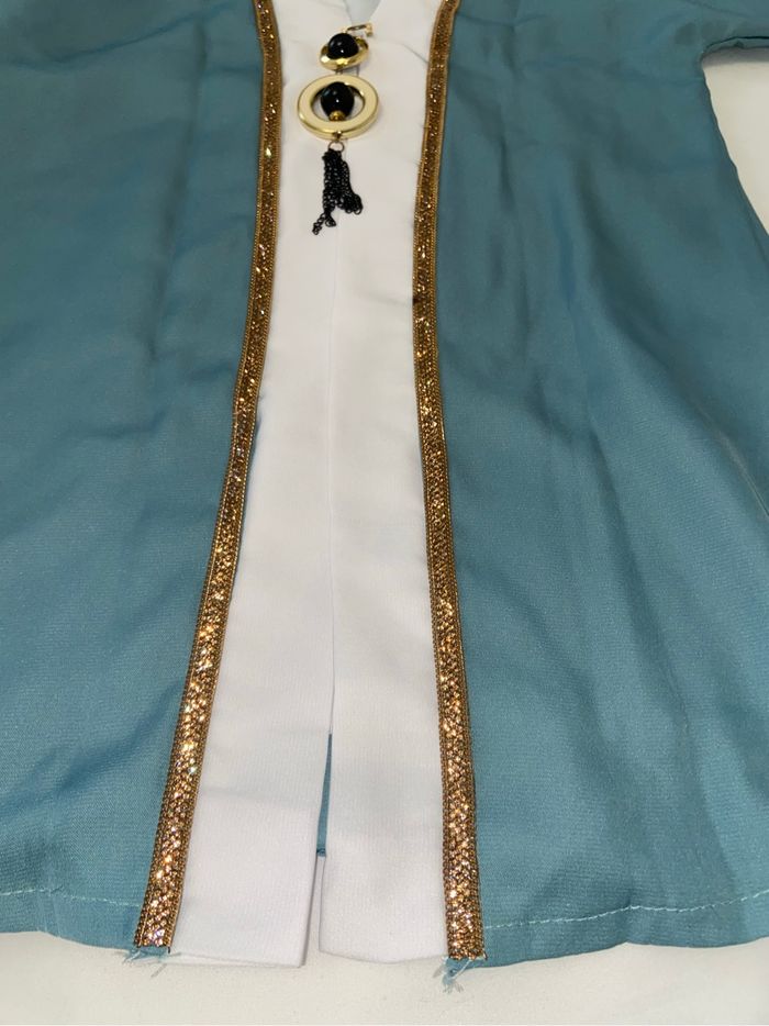 Abaya pour bébé de 1 an couleur vert blanc - photo numéro 10