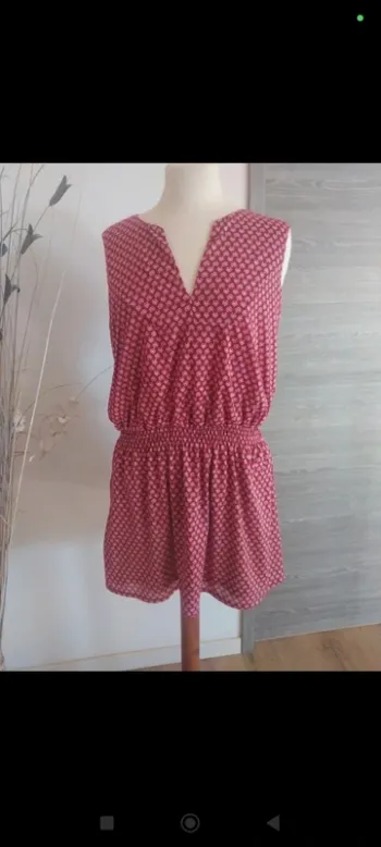 Superbe robe Mango 38 rouge et blanche