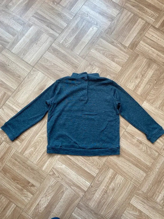 Sous pull à col roulé gris taille 18/24 mois Zara - photo numéro 4