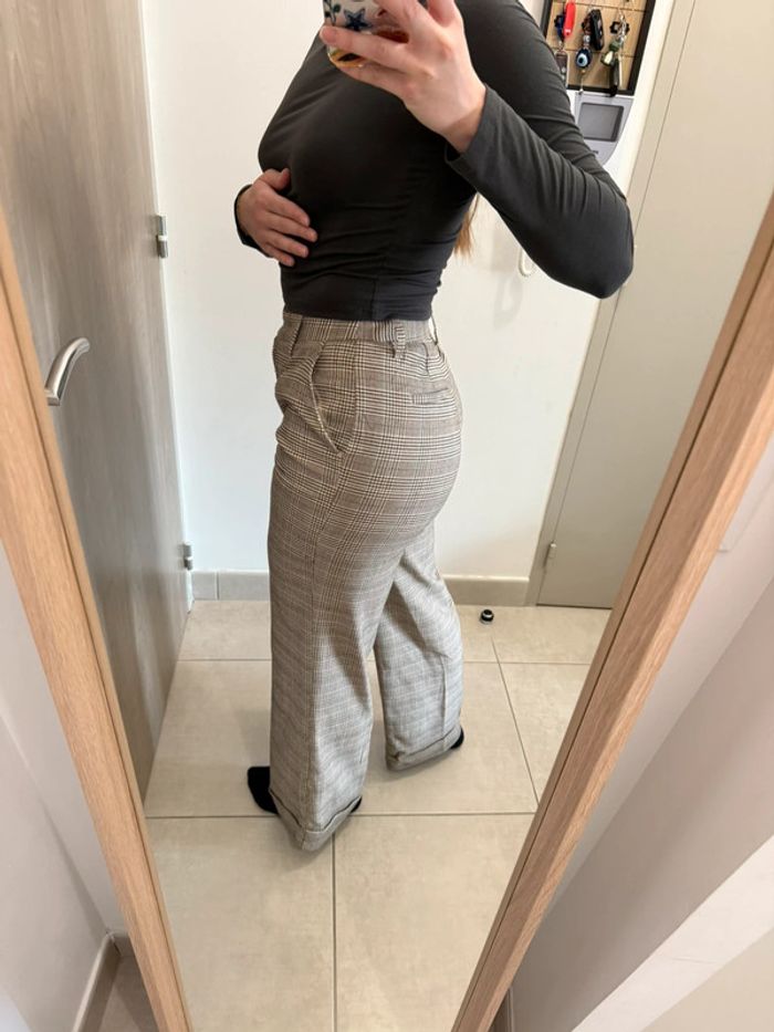 Pantalon droit à carreaux - photo numéro 5