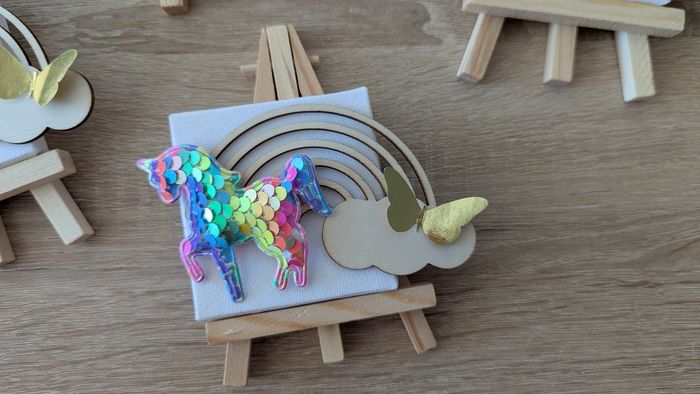 Lot de décoration anniversaire licorne arc en ciel - photo numéro 7