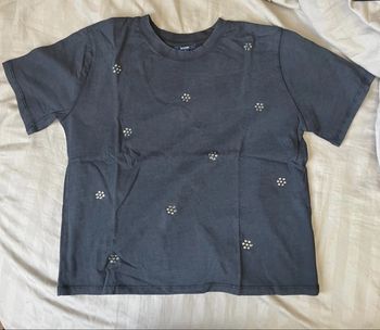 T shirt noir avec strass Kiabi
