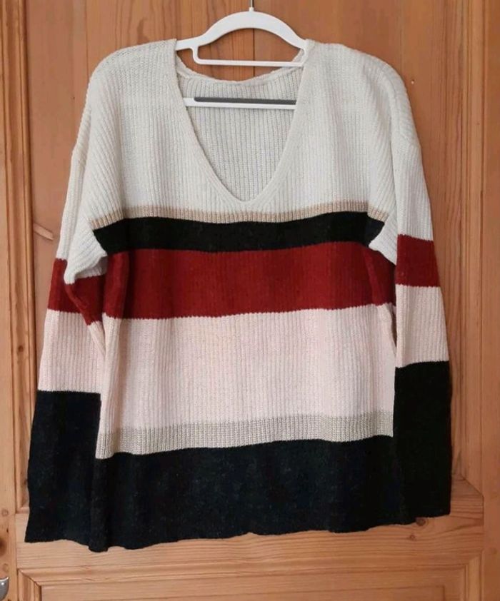 Pull rayures tricolore - photo numéro 3