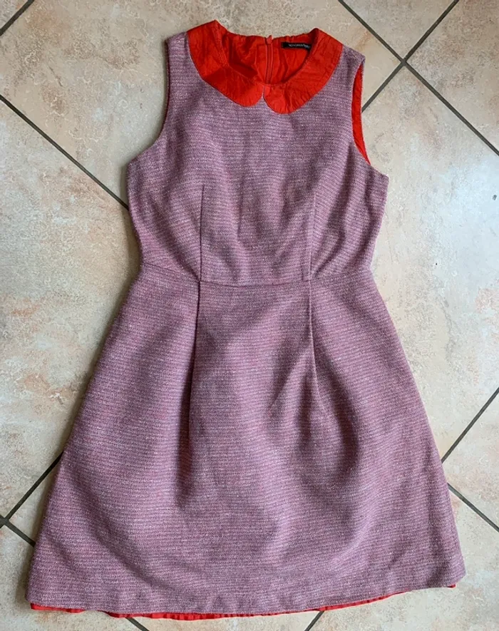 Robe Monoprix sans manche à col Claudine T 38