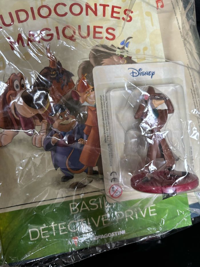 Figurine + Livre Basil Détective Privé n 48 Les Audiocontes Magiques Disney Altaya - photo numéro 2