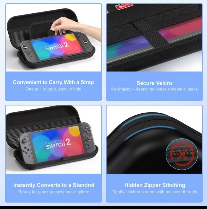 Pochette étui malette transport rigide Nintendo Switch 2 neuf - photo numéro 6