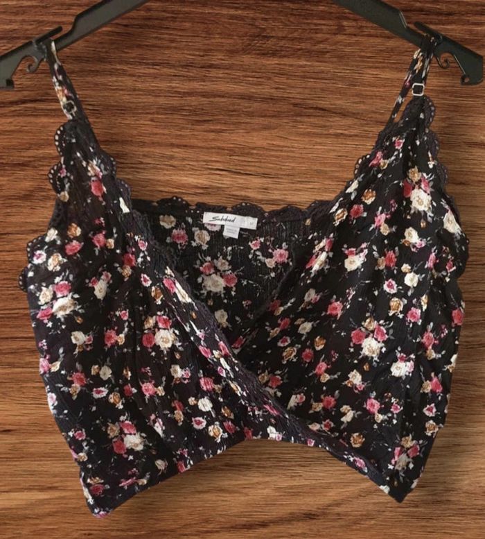 Crop top fleuri